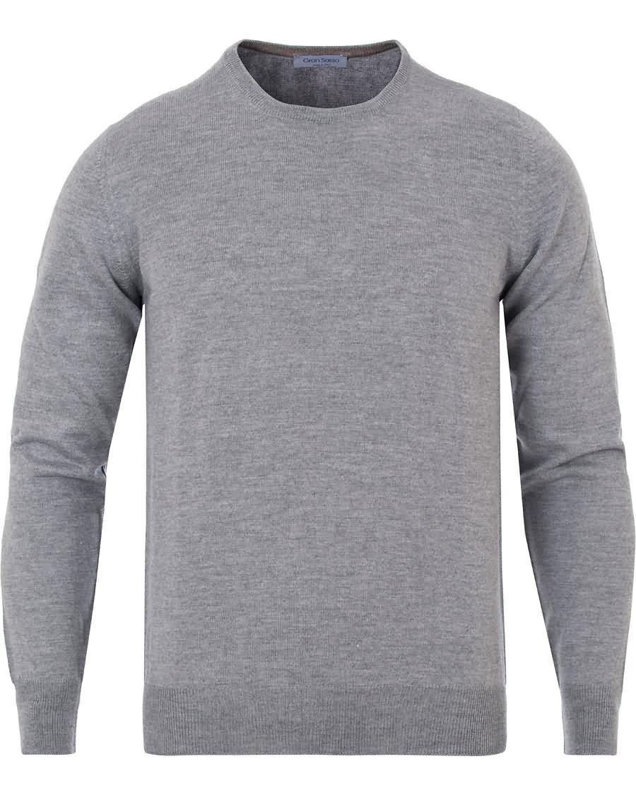 gran sasso merino fashion fit c-neck pullover light grey Fashion Vintage 9tyez